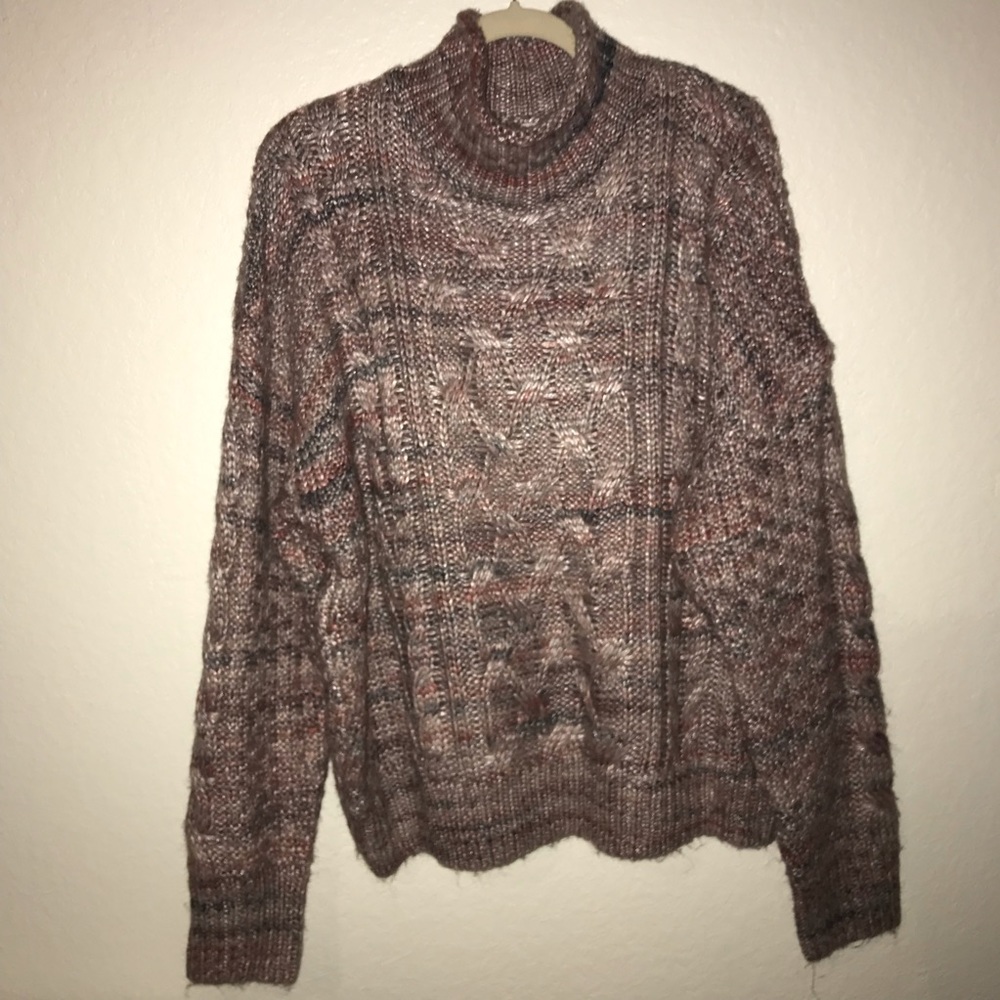 Mockneck GAP Sweater BNWT XXL Pink Spacedye - Picture 2 of 8